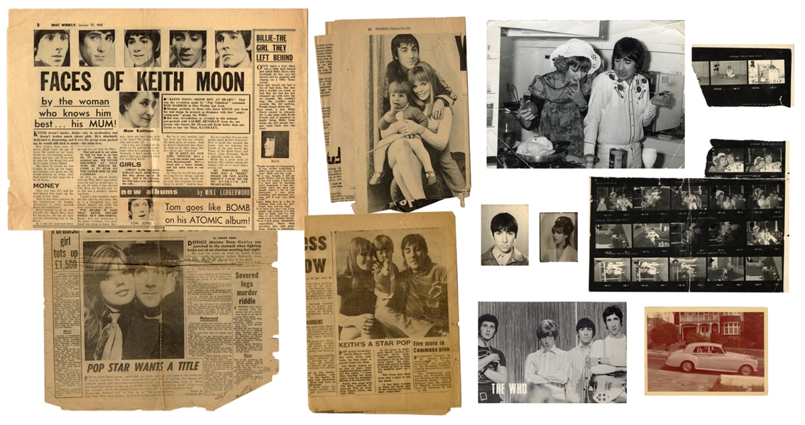 Keith Moon 1964 - 1969 Clippings & Photos Lot