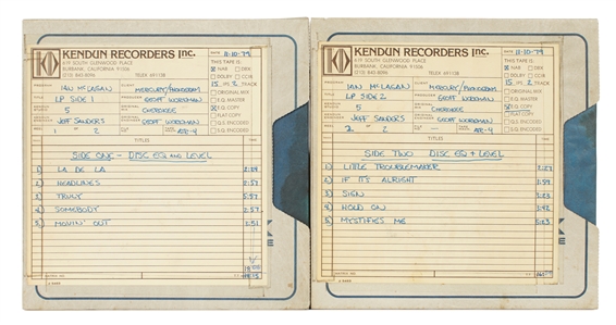 Ian McLagan 1979 Troublemaker Lot of 5 Master & Rough Mix Reels