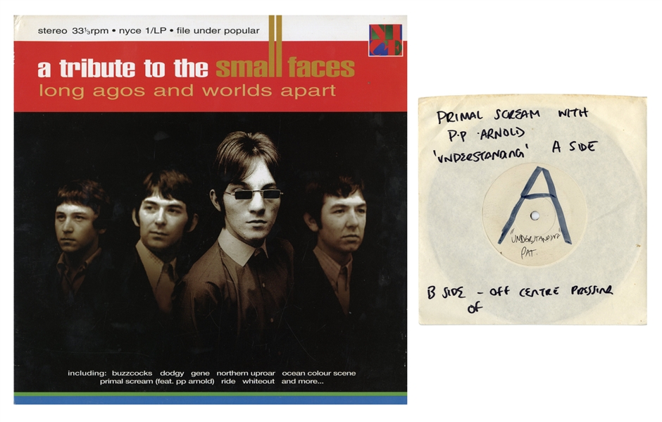 Small Faces 1996 Long Ago & Worlds Apart - A Tribute to the Small Faces LP with Rare White Label Single & Sheet Music