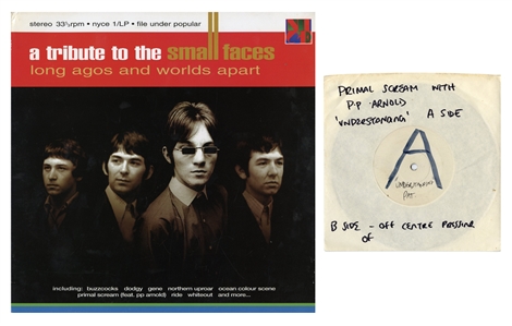 Small Faces 1996 Long Ago & Worlds Apart - A Tribute to the Small Faces LP with Rare White Label Single & Sheet Music