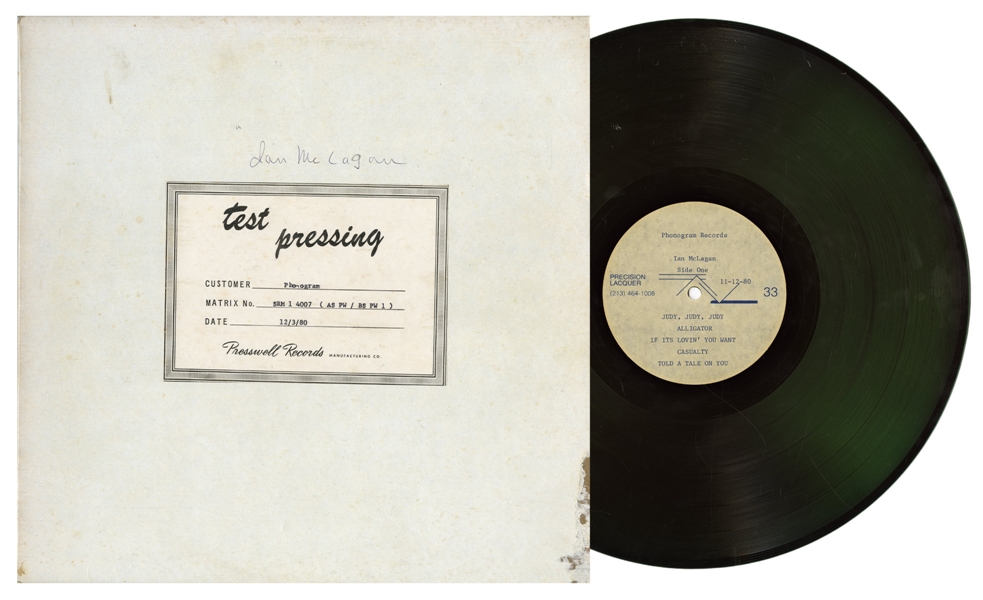 Ian McLagan 1980 Bump in the Night LP 11/12/1980 Acetate
