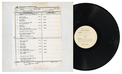 Ian McLagan 1980 Bump in the Night Test Pressing LP