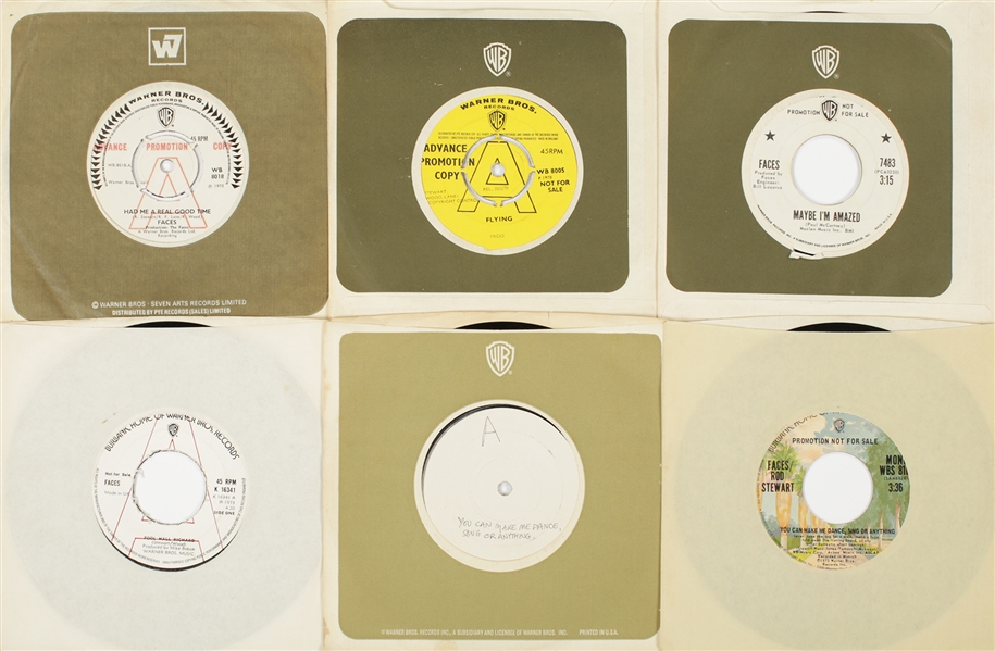 Faces 1970 - 1975 Lot of 6 Test Pressing & Promotional 7"s