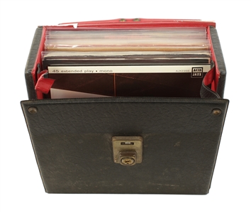 Ian McLagan 1957 - 2013 Lot of 30 Assorted McLagan Composition & Personal 7s with Vintage Record Case