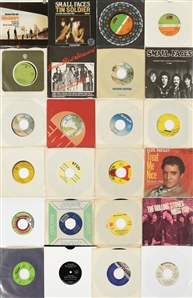 Ian McLagan 1957 - 2013 Lot of 30 Assorted McLagan Composition & Personal 7s with Vintage Record Case