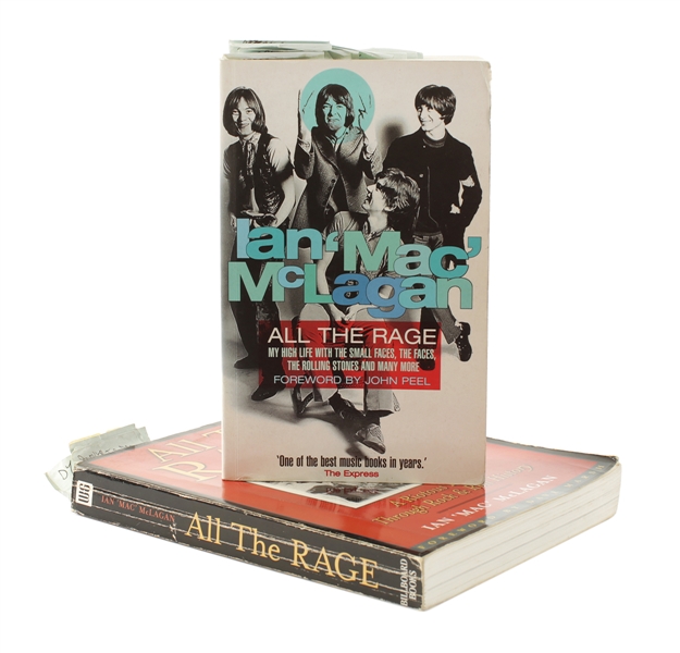 Ian McLagan 2000 “All The Rage” Memoir: Two Second Edition Personal Copies With Flagged Pages & Notes