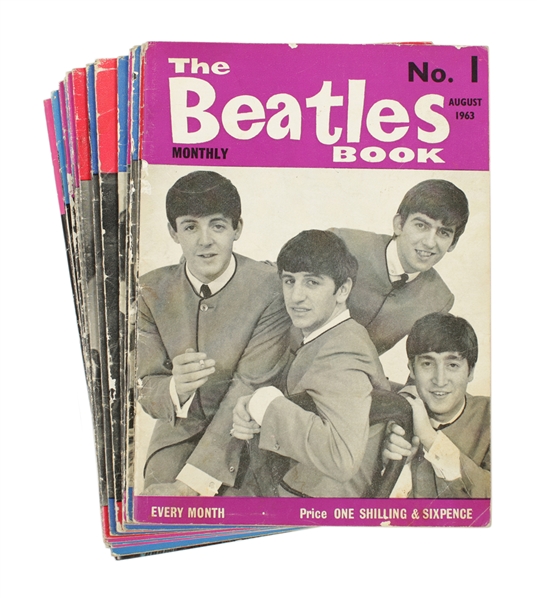The Beatles 1963 - 2002 Lot of 15 Issues of The Beatles Monthly Owned by Ian McLagan