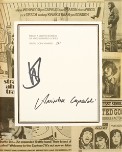 Mr Fantasy: The Lyrics of Jim Capaldi 2012 Deluxe Edition Signed by Robert Plant, Steve Winwood & Aninha Capaldi