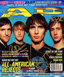 All-American Rejects 2005 Fully Band Autographed Alternative Press Magazine #209