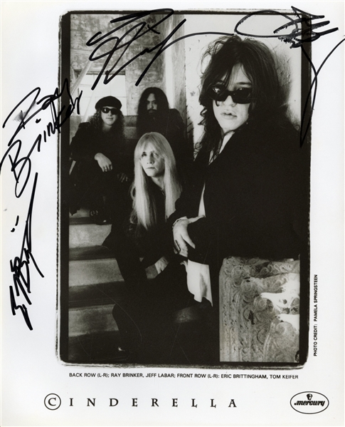 Cinderella 1994 -1995 Fully Band Autographed Promotional Photo