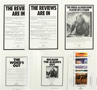 Allman Brothers Band The Gregg Allman Band 1973-1977 Cassette J-Cards and Ad Proofs