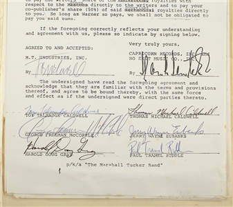 The Marshall Tucker Band 1977-1979 Original Contract and Correspondence