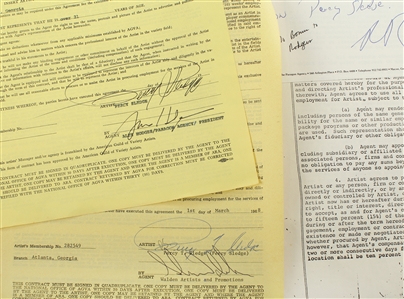 Percy Sledge 1966 – 1968 Signed Contracts With Correspondence