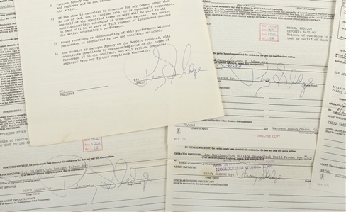 Percy Sledge 1976 Six Signed Artist Engagement Contracts