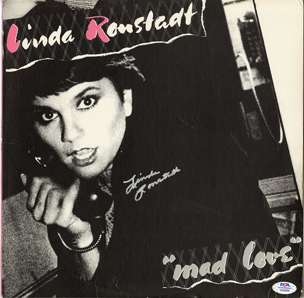 Linda Ronstadt Signed “Mad Love” Album w COA