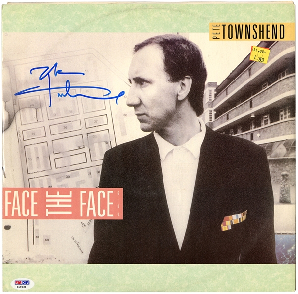 Pete Townshend Signed "Face the Face" Album w COA