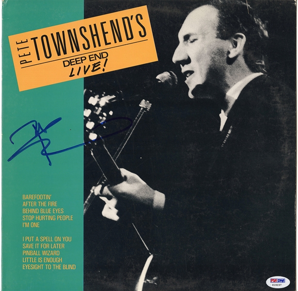 Pete Townshend Signed "Deep End Live" Album w COA