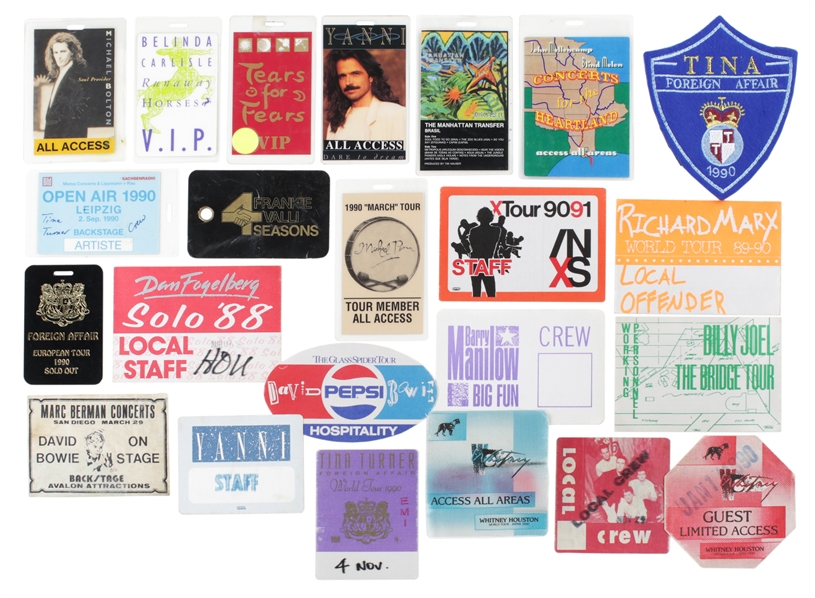 Pop & Alternative Pop Collection of 41 Passes & Ephemera