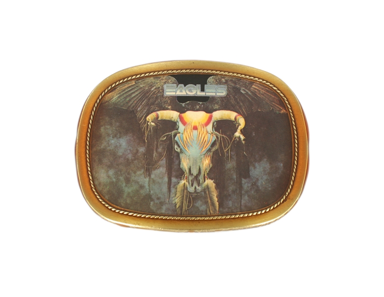 The Eagles 1977 Original Cow Skull Logo Pacifica Mfg Belt Buckle