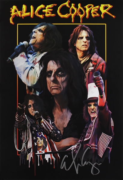 Alice Cooper 1990s - 2000s Autographed Alice Cooper Poster
