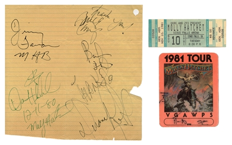 Molly Hatchet 1980-1981 Autographed Mixed Lot
