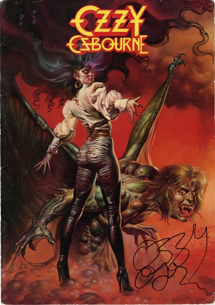 Ozzy Osbourne 1986 Autographed Ultimate Sin Tour Program w COA