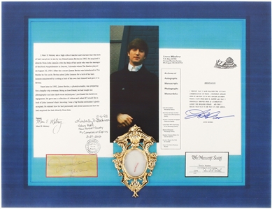 The Beatles 1964 Display Piece WIth John Lennon’s Hair