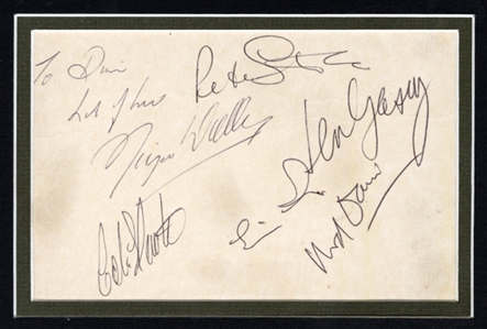 The Beatles / The Quarrymen 1956 - 1957 Autographed Mounted Page & VIntage Photo