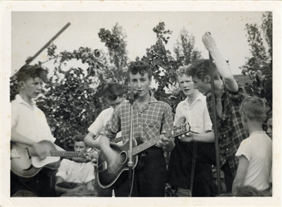 The Beatles / The Quarrymen 1956 - 1957 Autographed Mounted Page & VIntage Photo