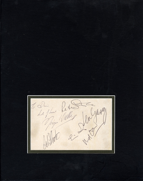 The Beatles / The Quarrymen 1956 - 1957 Autographed Mounted Page & VIntage Photo
