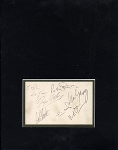 The Beatles / The Quarrymen 1956 - 1957 Autographed Mounted Page & VIntage Photo