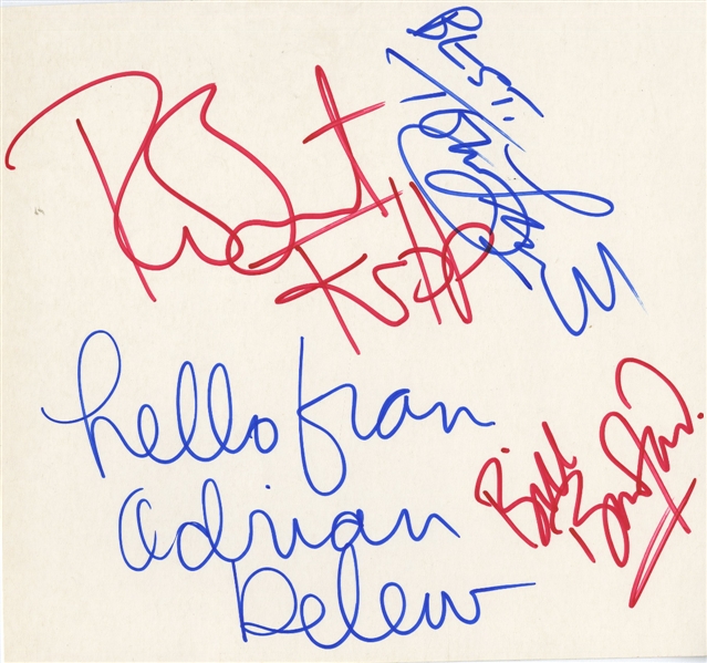 King Crimson 1981 Fully Band Signed Card