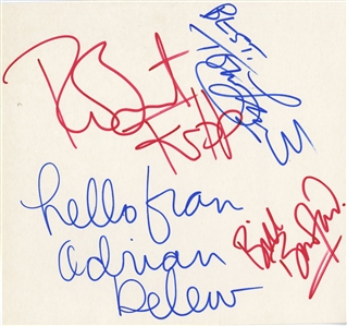 King Crimson 1981 Fully Band Signed Card