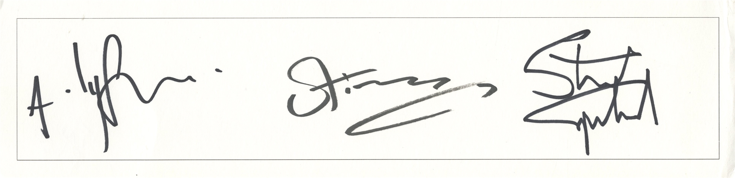 The Police 2000s Full Band Signed Paper Banner