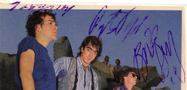 R.E.M. 1986 Fully Band Autographed Laminated Photo w COA