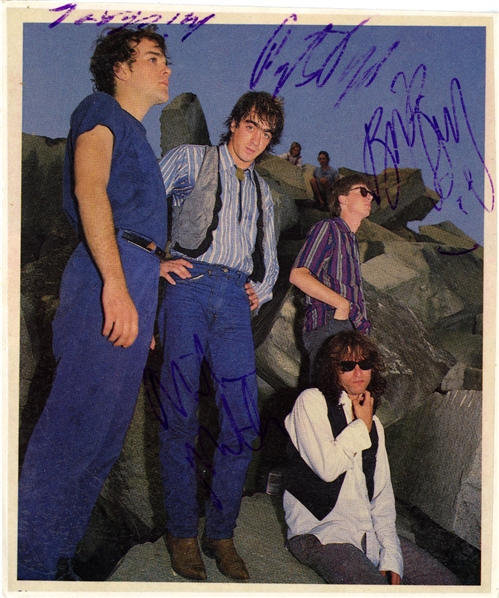 R.E.M. 1986 Fully Band Autographed Laminated Photo w COA