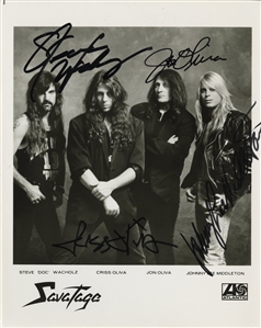 Savatage 1986 - 2002 Band Autographed Press Photo