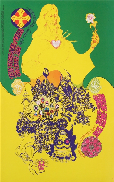 The Fugs, Ace of Cups & Allmen Joy 4/12/1968 Original Concert Poster