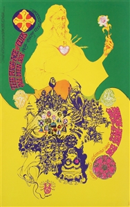 The Fugs, Ace of Cups & Allmen Joy 4/12/1968 Original Concert Poster