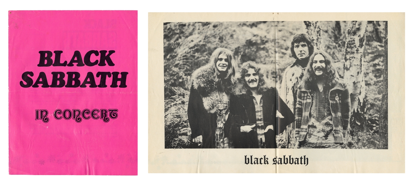 Black Sabbath Original 1973 Concert Program