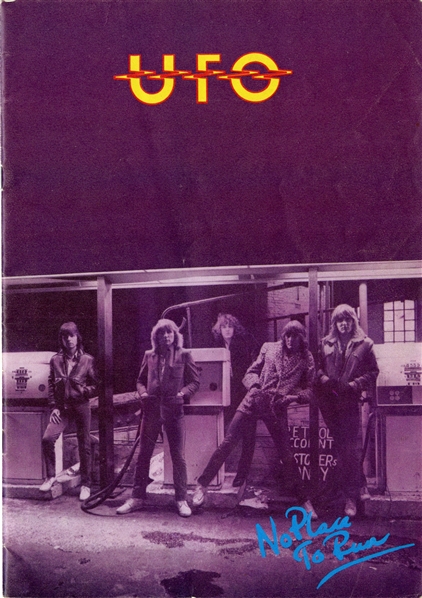 UFO Signed “No Place to Run” Program with Young Phil Collin w COA