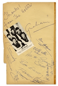The Hollies Signed Oversized Page