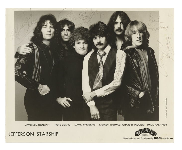 Jefferson Starship 1980 Signed Photograph w 2 COAs