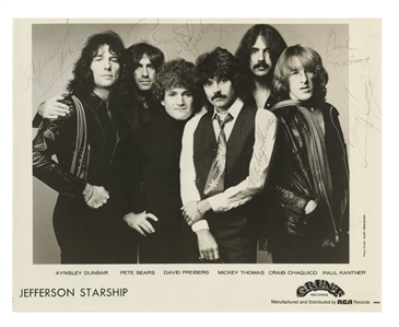 Jefferson Starship 1980 Signed Photograph w 2 COAs