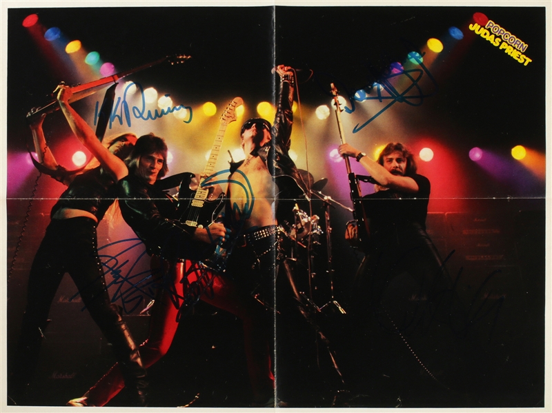 Judas Priest Vintage Signed German Magazine Poster