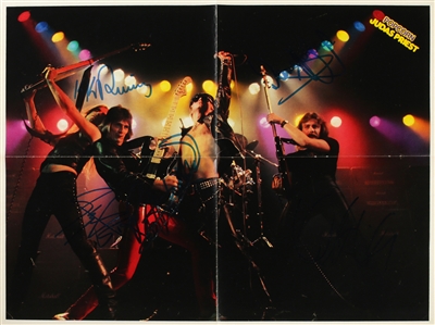 Judas Priest Vintage Signed German Magazine Poster