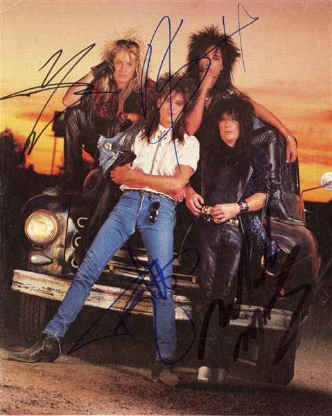 Motley Crue Signed Magazine Page w COA