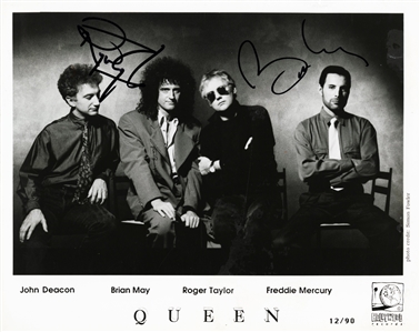 Brian May & Roger Taylor Signed Photograph w COA