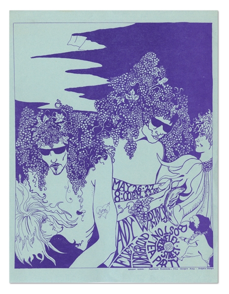 Andy Warhol’s Velvet Underground At The Boston Tea Party May 1967 Original Concert Handbill