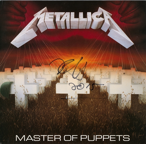Metallica 1986 Master of Puppets LP 2008 Repress Autographed by Kirk Hammett w COA